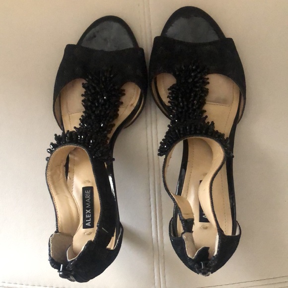 ALEX MARIE DELLAH BEADED ZIP BACK HEELS - Picture 3 of 6